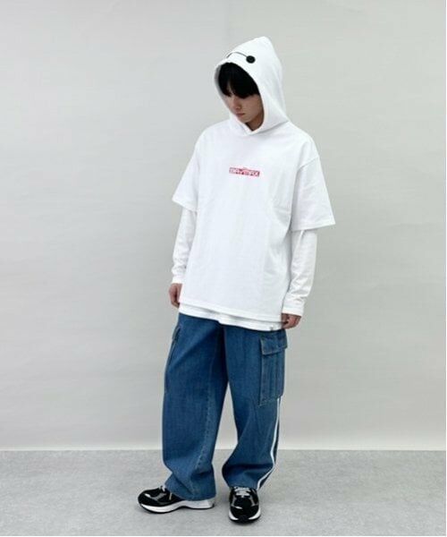 GLAZOS / グラソス Tシャツ | 【DISNEY】BAYMAX_フード付き半袖ビッグTシャツ | 詳細7