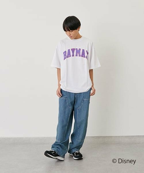GLAZOS / グラソス Tシャツ | 【DISNEY】BAYMAX_カレッジロゴ半袖Tシャツ | 詳細11