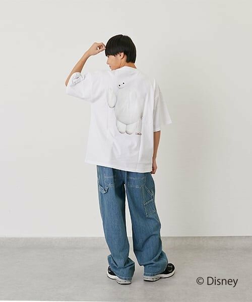 GLAZOS / グラソス Tシャツ | 【DISNEY】BAYMAX_カレッジロゴ半袖Tシャツ | 詳細12