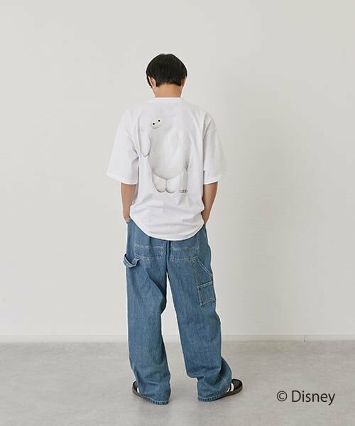 GLAZOS / グラソス Tシャツ | 【DISNEY】BAYMAX_カレッジロゴ半袖Tシャツ | 詳細13