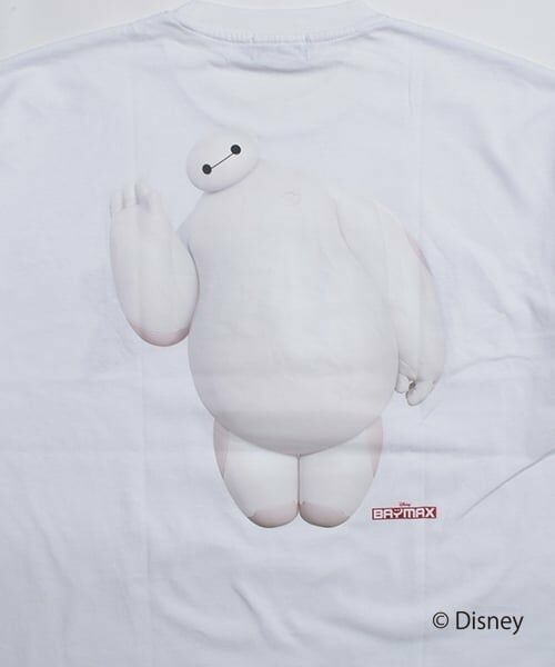 GLAZOS / グラソス Tシャツ | 【DISNEY】BAYMAX_カレッジロゴ半袖Tシャツ | 詳細4