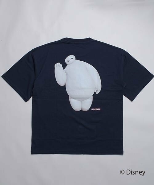 GLAZOS / グラソス Tシャツ | 【DISNEY】BAYMAX_カレッジロゴ半袖Tシャツ | 詳細7