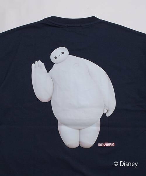 GLAZOS / グラソス Tシャツ | 【DISNEY】BAYMAX_カレッジロゴ半袖Tシャツ | 詳細9