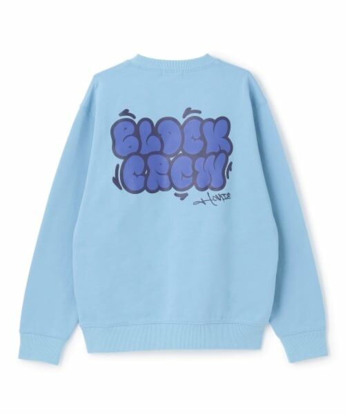 GLAZOS / グラソス スウェット | グラフィティ バックプリントロゴ 裏毛トレーナー（ライト ブルー）