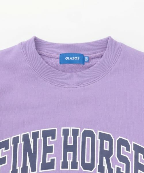 GLAZOS / グラソス スウェット | カレッジロゴ フロントプリント 裏毛トレーナー | 詳細2