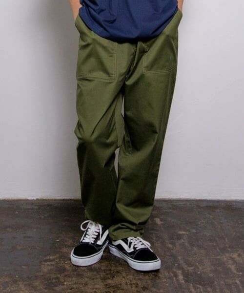 GLAZOS / グラソス その他パンツ | 綿ポリストレッチツイル・ベイカーパンツ(カーキ)