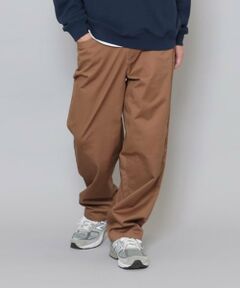 綿ポリストレッチツイル・バギーパンツ