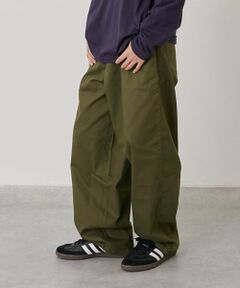 GLAZOS / グラソス その他パンツ | 綿ポリストレッチツイル・バギーパンツ