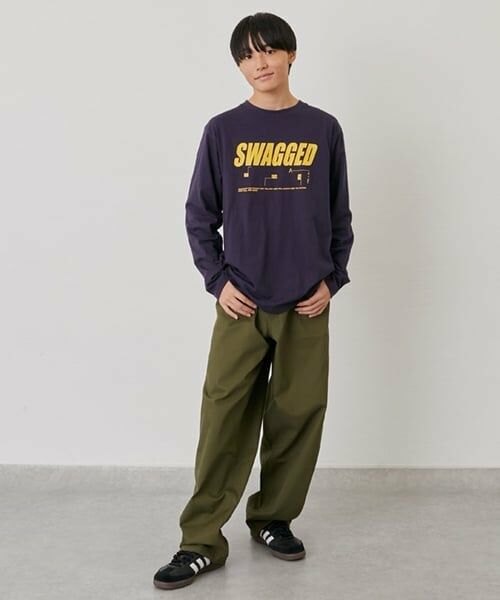 GLAZOS / グラソス その他パンツ | 綿ポリストレッチツイル・バギーパンツ | 詳細14