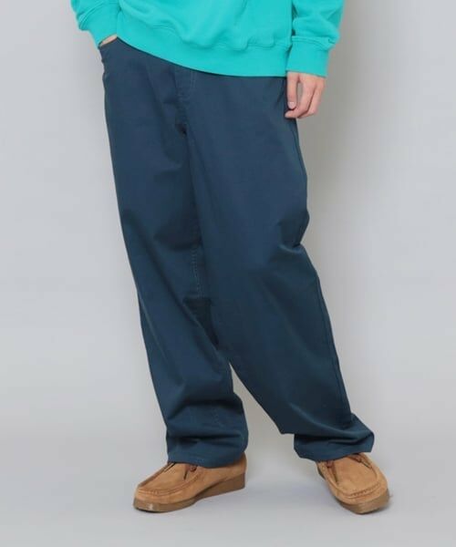 GLAZOS / グラソス その他パンツ | 綿ポリストレッチツイル・バギーパンツ（紺）