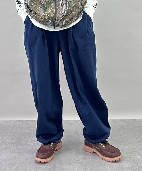 GLAZOS / グラソス その他パンツ | 【GLSW.】【毛玉になりにくい】バルーン裏毛パンツ（紺）