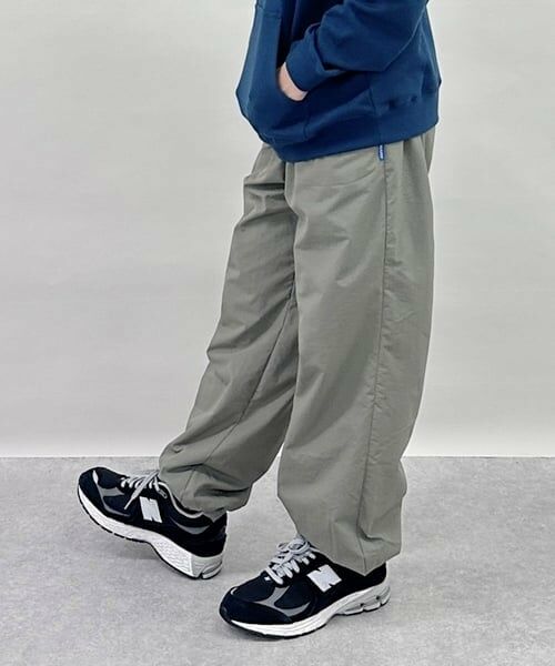 GLAZOS / グラソス その他パンツ | ナイロン起毛裏地つきジョガーパンツ（カーキ）