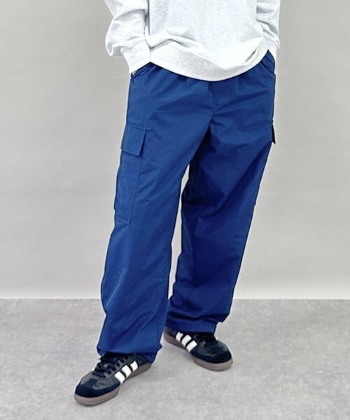 GLAZOS / グラソス その他パンツ | ナイロン起毛裏地つきカーゴパンツ（紺）