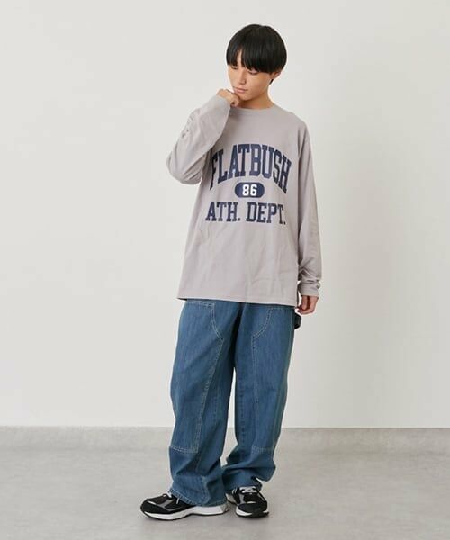 GLAZOS / グラソス Tシャツ | 【プチプラ】フロントカレッジロゴ長袖Tシャツ | 詳細10