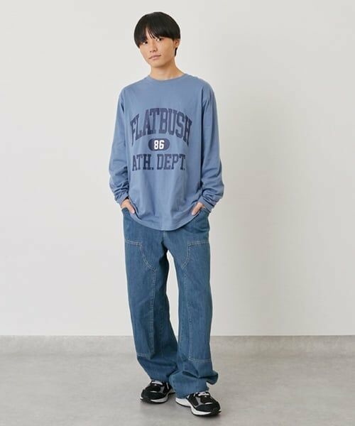 GLAZOS / グラソス Tシャツ | 【プチプラ】フロントカレッジロゴ長袖Tシャツ | 詳細12