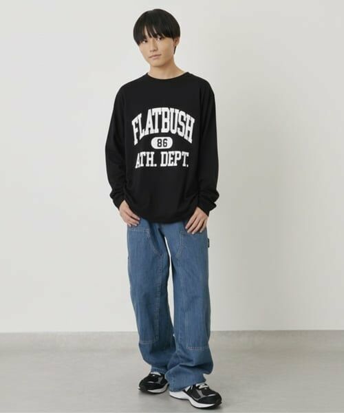 GLAZOS / グラソス Tシャツ | 【プチプラ】フロントカレッジロゴ長袖Tシャツ | 詳細14