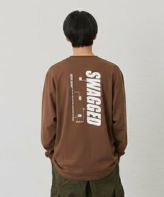 GLAZOS / グラソス Tシャツ | 【プチプラ】バックバーチカルロゴプリント長袖Tシャツ