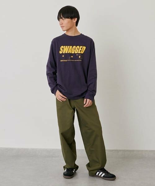 GLAZOS / グラソス Tシャツ | 【プチプラ】バックバーチカルロゴプリント長袖Tシャツ | 詳細10