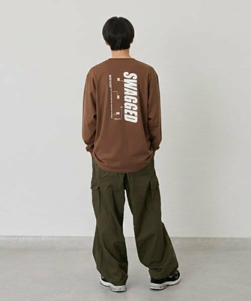 GLAZOS / グラソス Tシャツ | 【プチプラ】バックバーチカルロゴプリント長袖Tシャツ | 詳細12