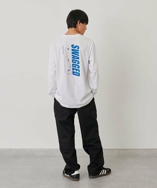 GLAZOS / グラソス Tシャツ | 【プチプラ】バックバーチカルロゴプリント長袖Tシャツ | 詳細8