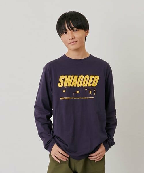 GLAZOS / グラソス Tシャツ | 【プチプラ】バックバーチカルロゴプリント長袖Tシャツ | 詳細9