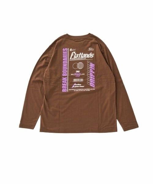 GLAZOS / グラソス Tシャツ | 【プチプラ】バック２トーンロゴプリント長袖Tシャツ | 詳細7