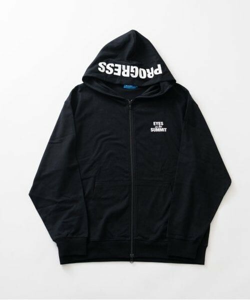 GLAZOS / グラソス パーカー | 【ヘビーウェイト天竺】ジップパーカー（黒）