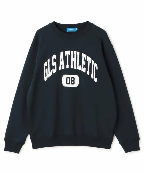 GLAZOS / グラソス スウェット | 【プチプラ】【乾きやすい】アソートフロントプリントトレーナー（紺）