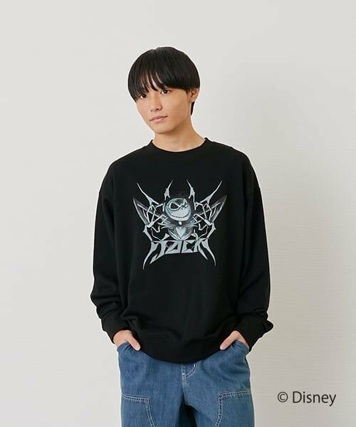 GLAZOS / グラソス スウェット | 【DISNEY】ナイトメアー・ビフォア・クリスマス/アソートプリントトレーナー（黒）