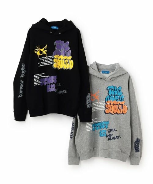 GLAZOS / グラソス パーカー | 【毛玉になりにくい】ランダムプリントビッグパーカー | 詳細9