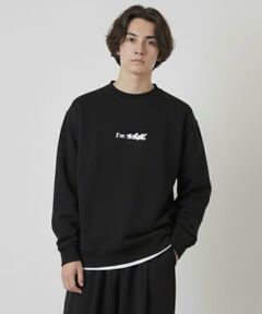 GLAZOS / グラソス スウェット | 【毛玉になりにくい】I 'm ロゴフロントプリントトレーナー