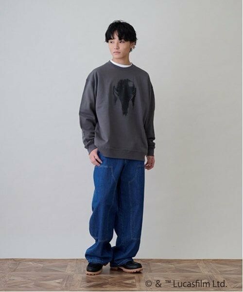 GLAZOS / グラソス スウェット | 【GLSW.】 STAR WARS  マンダロリアン／裏毛アソートプリントトレーナー（チャコール（ディン・ジャリン））