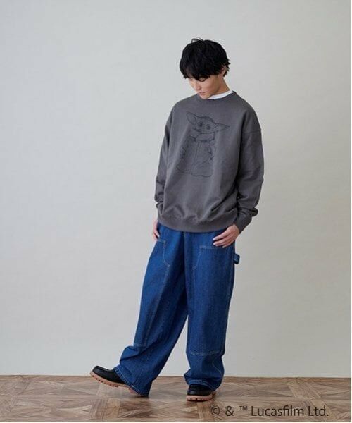 GLAZOS / グラソス スウェット | 【GLSW.】 STAR WARS  マンダロリアン／裏毛アソートプリントトレーナー（Lグレー（グローグー））