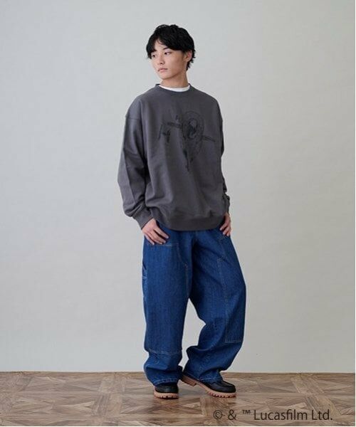 GLAZOS / グラソス スウェット | 【GLSW.】 STAR WARS  マンダロリアン／裏毛アソートプリントトレーナー（DEグレー（スレーヴI））