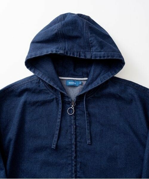 GLAZOS / グラソス ブルゾン | フードデニムジップアップジャケット | 詳細1