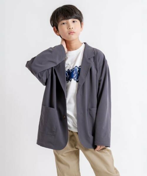 GLAZOS / グラソス テーラードジャケット | ナイロンストレッチ・テーラードジャケット【セットアップ対応】（チャコール）
