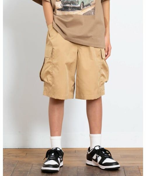 GLAZOS / グラソス ショート・ハーフ・半端丈パンツ | 吸水速乾ハーフカーゴパンツ（ベージュ）