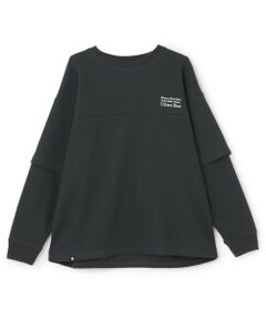 GLAZOS / グラソス Tシャツ | 袖レイヤードワンポイント刺しゅう長袖Tシャツ