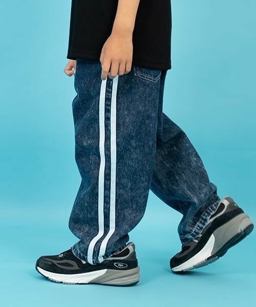 GLAZOS / グラソス その他パンツ | 【SKIT0LY】デニムラインパンツ（ディープ ブルー）