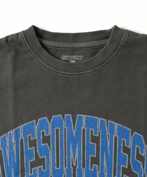 GLAZOS / グラソス Tシャツ | 【SKIT0LY】【ヘビーウェイト天竺】ピグメントカレッジプリントTシャツ | 詳細2