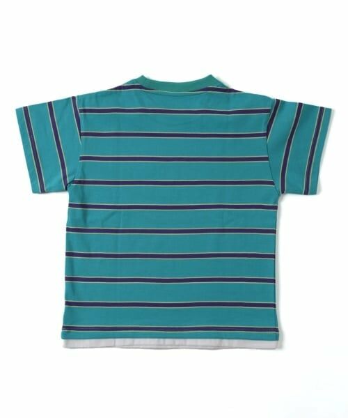 GLAZOS / グラソス Tシャツ | 【SKIT0LY】ボーダー・ポイント刺繍レイヤード半袖Tシャツ | 詳細1