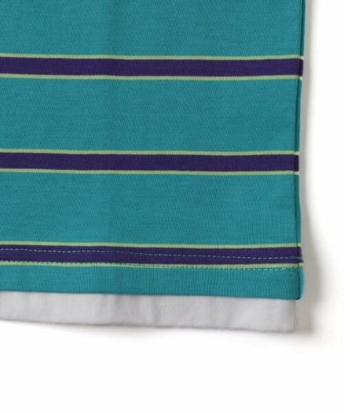 GLAZOS / グラソス Tシャツ | 【SKIT0LY】ボーダー・ポイント刺繍レイヤード半袖Tシャツ | 詳細3