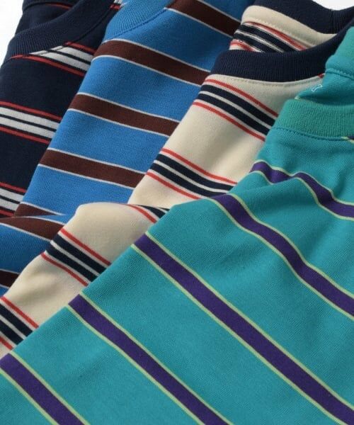 GLAZOS / グラソス Tシャツ | 【SKIT0LY】ボーダー・ポイント刺繍レイヤード半袖Tシャツ | 詳細4