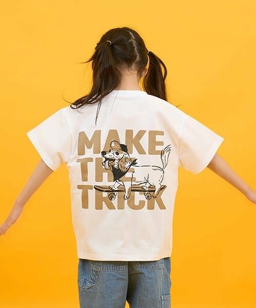 GLAZOS / グラソス Tシャツ | 【SKIT0LY】【接触冷感】ハイクールコットン・DOGプリント半袖Tシャツ（シロ(ダックス)）