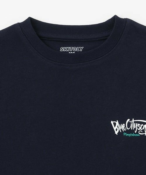 GLAZOS / グラソス Tシャツ | 【SKIT0LY】【接触冷感】ハイクールコットン・配色ロゴプリント半袖Tシャツ | 詳細2