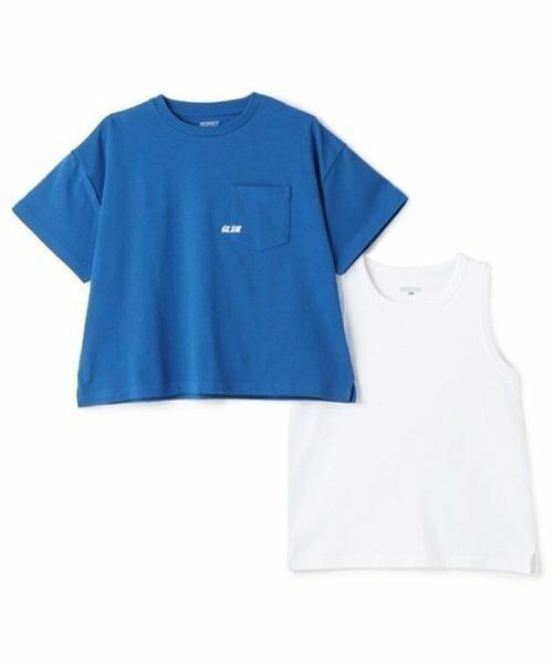 GLAZOS / グラソス Tシャツ | 【SKIT0LY】【接触冷感】ハイクールコットン・タンクトップつき5部袖Tシャツ | 詳細2