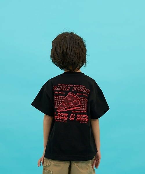 GLAZOS / グラソス Tシャツ | 【SKIT0LY】【接触冷感】ハイクールコットン・ジャンクフードプリント半袖Tシャツ（黒）
