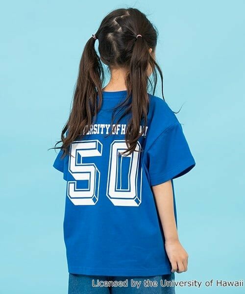 GLAZOS / グラソス Tシャツ | 【SKIT0LY】【接触冷感】ハイクールコットン・ハワイ大学半袖Tシャツ（ブルー）