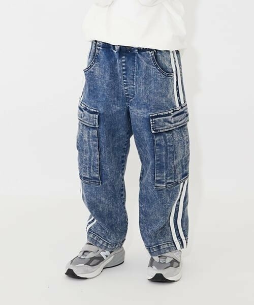 GLAZOS / グラソス その他パンツ | 【SKIT0LY】デニム・カーゴパンツ（ディープ ブルー）