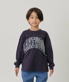 GLAZOS / グラソス Tシャツ | 【SKIT0LY】ビッグカレッジフロントプリント長袖Tシャツ